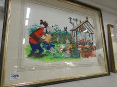 An original watercolour artwork of Walt