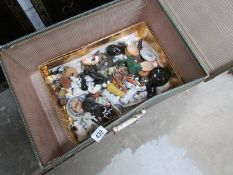 An old suitcase containing mainly cat or