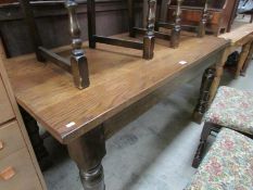 An oak dining table