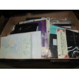 A large box of craft cards, paper, stati