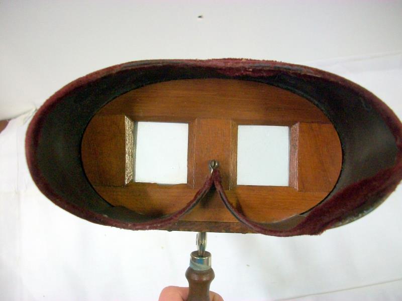 A stereoscope viewer with 97 cards by M E Wright in wooden box - Image 6 of 11