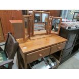 A pine dressing table