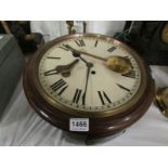 An 1830's chain driven wall clock, missi