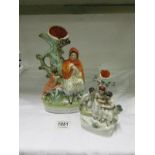 A Staffordshire figure of Red Riding Hood a/f and one other of 3 children