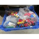 A box of old Lego pieces