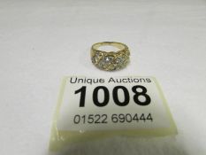 A 14ct yellow gold and diamond ring, 1ct, size L