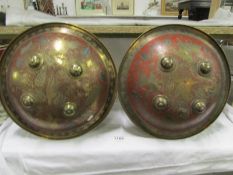 A pair of Japanese circular shields