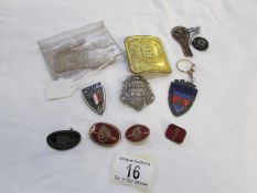 A mixed lot including Police badges etc