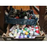 2 boxes of craft paints, glitter, inks,