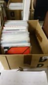 A box of Indy 45rpm records in picture sleeves (approx. 100+)