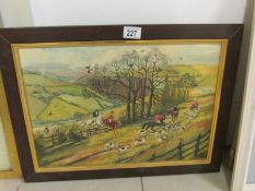 An oil on board 'Fox Hunting' and an oil on board 'Forest' both signed