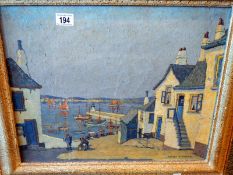An oil on canvas 'Newlyn Harbour' James P. Power, image 49 x 39cm, frame 66 x 57cm