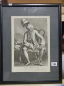 A framed and glazed etching by Wm. Hogarth of John Wilkes esq.
Condition
Has full conserved