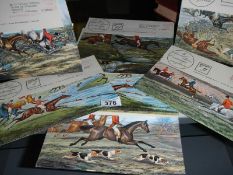 A quantity of French hunting prints