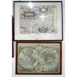 Two framed maps inc Promontorivm Hoc in Mare Proeictvm Cornbvia ... (Cornwall)