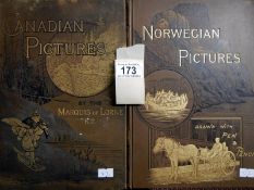 2 volumes Canadian and Norwegian Pictures Pen & Pencil
