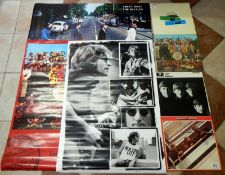 3 Beatles posters & 4 Beatles LP records