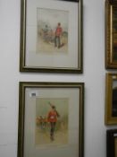 2 framed and glazed military prints, The 15th East Yorkshire and the 30th East Lancashire