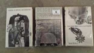 Three rare Len Deighton 1st Editions boo