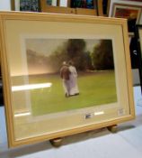 A framed and glazed limited edition print 'We two' signed Elise Savage