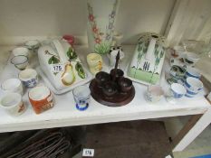 4 pottery items including Radford vase a