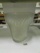 A large Lalique spiral vase, a/f