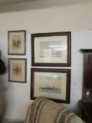 2 framed and glazed prints of Royal Navy