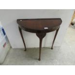 A D shaped hall table