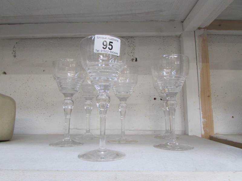 A set of 6 Art Deco drinking glasses