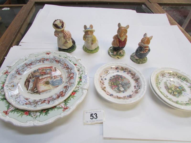 4 Royal Doulton Bramble Edge figures and