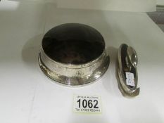 A silver and 'tortoiseshell' trinket box