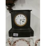 A slate mantel clock