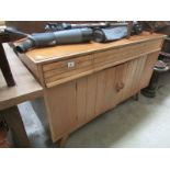 An oak sideboard