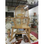 A Windsor rocking chair