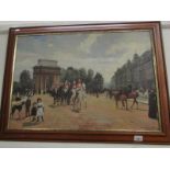 A large framed print of Cavalry by Welli