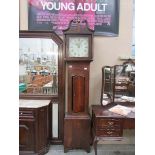 A Grandfather clock with painted dial