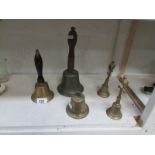 5 brass bells