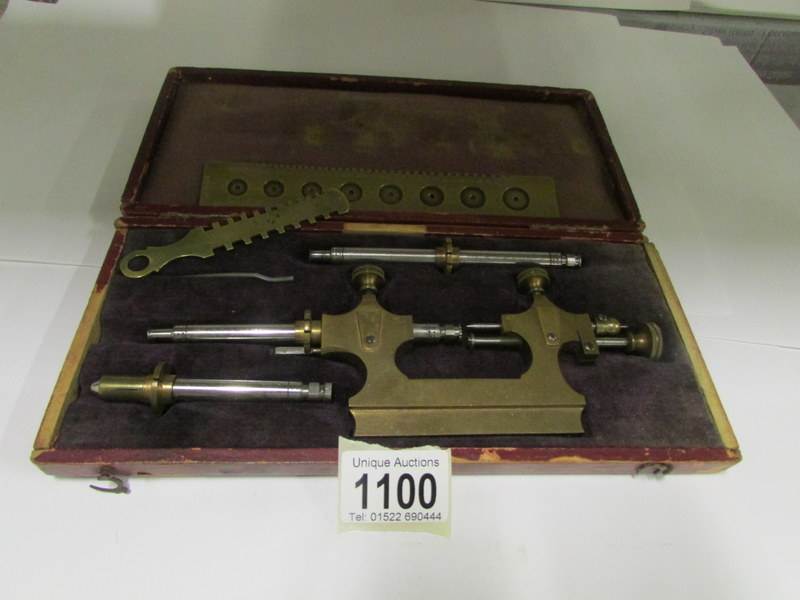 A watch makers instrument with case