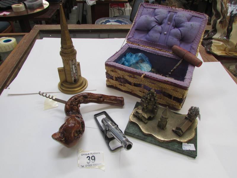 A mixed lot including 3 corkscrews, cand