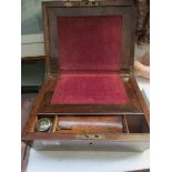 A mahogany writing box