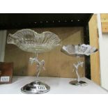 2 Art deco cake stands