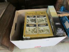 A box of military war board games, compl