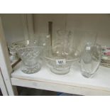 4 items of signed glassware including Da