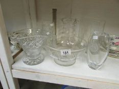 4 items of signed glassware including Da