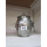 A Tudric pewter biscuit barrel