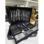 A cased set of Suissine cutlery