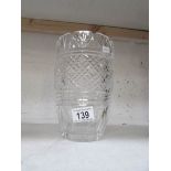 A fine heavy lead crystal vase