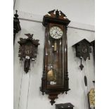 A single weight Vienna wall clock
