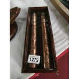 A boxed set of 12 South African copper n