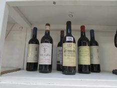 6 bottles of French red wine 1995-2002 (